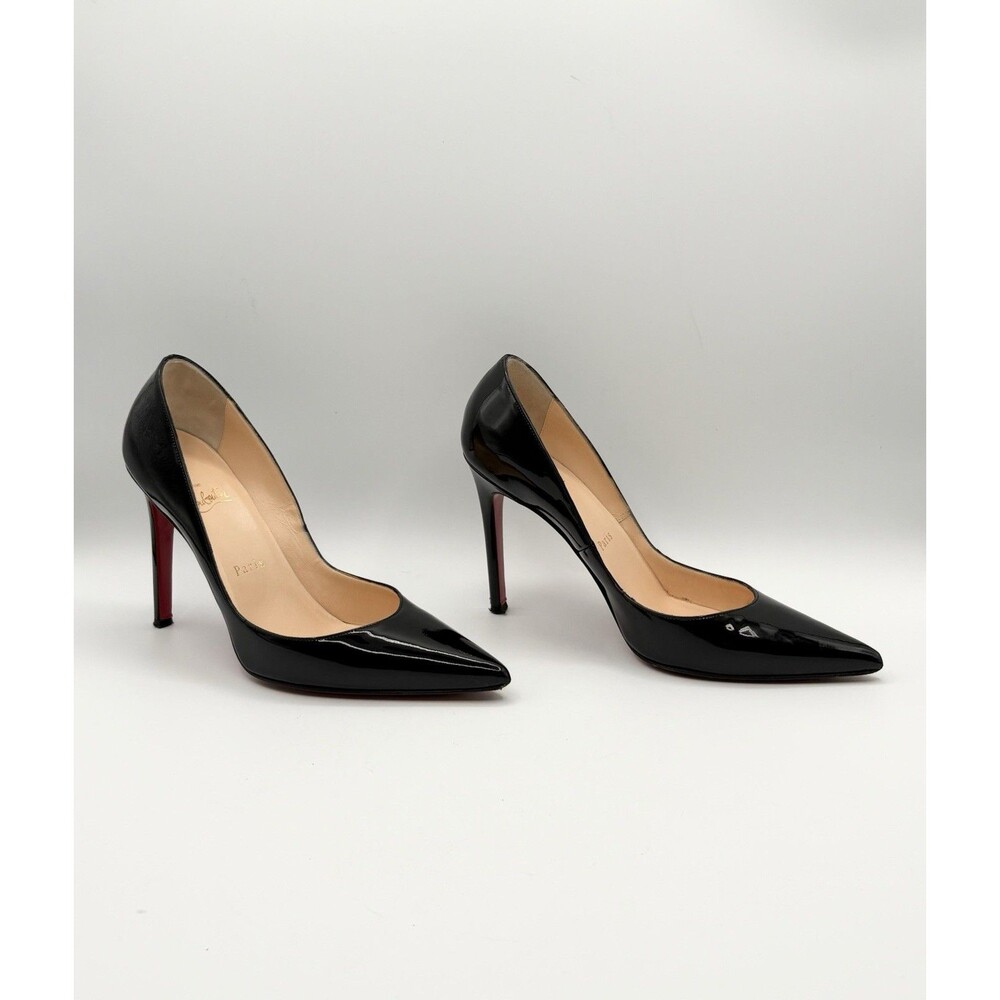 Christian Louboutin Black Patent Leather Stiletto Heels New Decoltissimo EU 38 - Picture 4 of 15